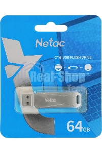 Флешка USB Netac U782C dual USB 3.0+TypeC 64Gb, retail version