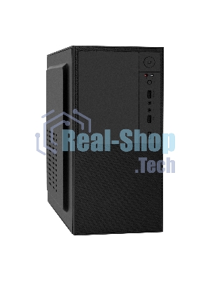 Компьютерный корпус Minitower ExeGate BAA-308-UNS400 (mATX, БП UNS400 с вент. 12см, 2хUSB, HD Audio, черный)