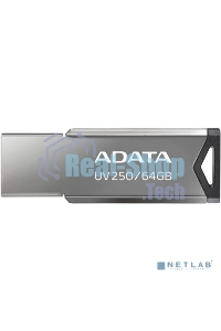 Флешка USB ADATA UV250 (AUV250-64G-RBK), 64Gb, USB 2.0, R/W 25/10, черный