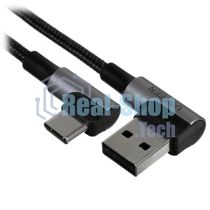 Кабель USB-A to Type-C, silica gel, 1м, 3A, 18W (gren)
