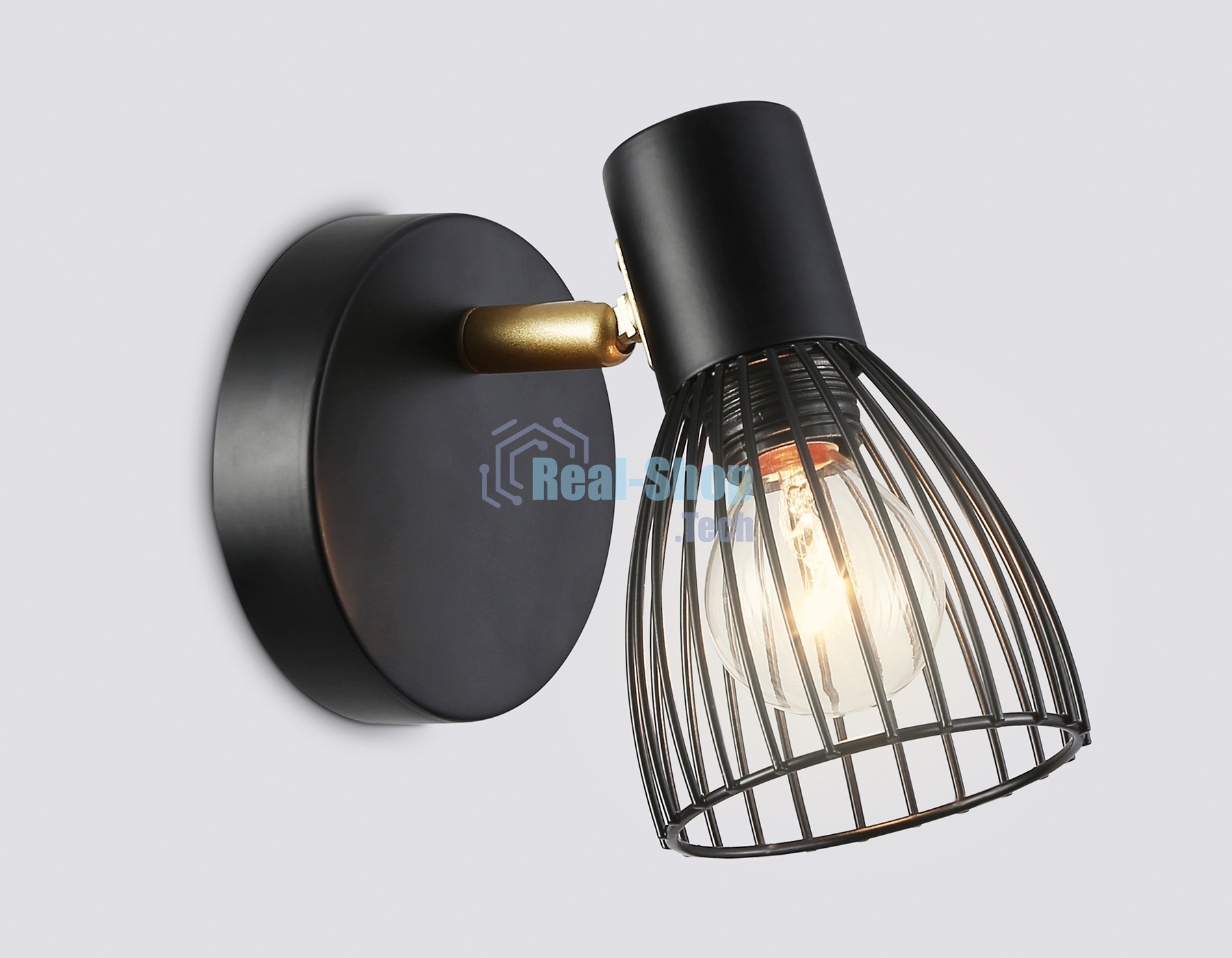 Светильник Ambrella light TR8659 BK/GD черный/золото E14 max 60W 160*100*145