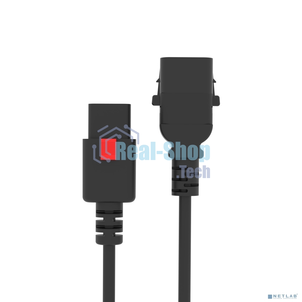 Кабель питания Filum FL-PC-CEE7/7-C13F-C1-1.0-BK с фиксацией, 3х1,0мм, 220В, 10А, черный, 1,0м