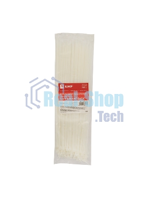 Хомут кабельный 3.6х300 нейл. белый (уп. 100 шт) EKF plc-c-3.6x300