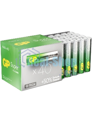 Алкалиновые батарейки GP Super Alkaline G-Tech 24А ААA - 40 шт. в пленке