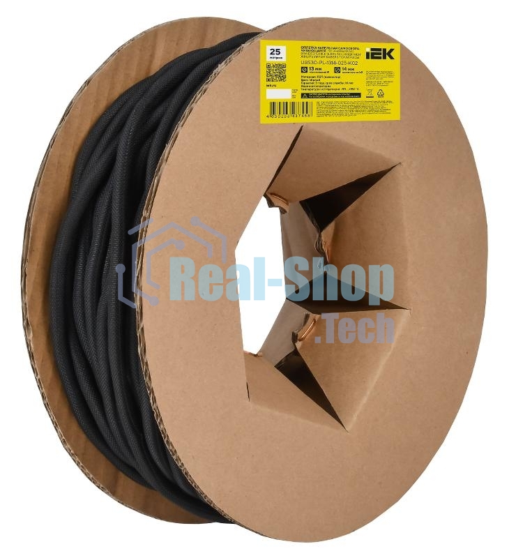 Оплетка кабельная IEK UBS30-PL-1314-025-K02. 13-14мм. 25м. самосворачивающаяся. черная