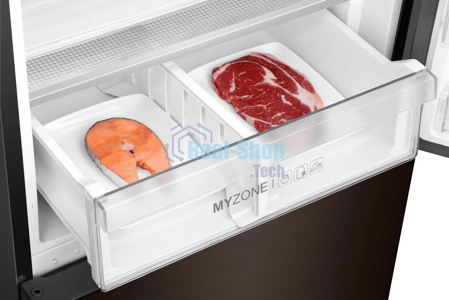 Холодильник Haier C4F740CDBGU1 графитовый двухкамерный 286/115л морозилка снизу, No Frost