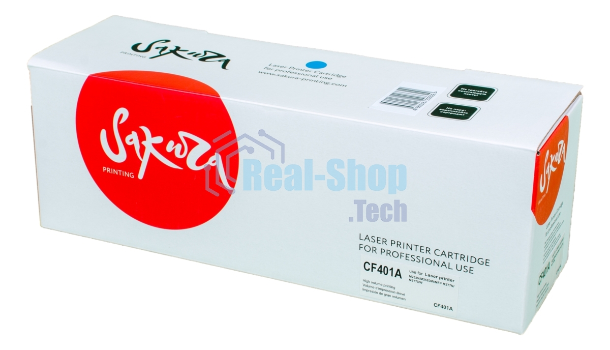Картридж лазерный Sakura CF401A для HP Color LaserJet Pro M252n/M252dn/MFP277dw/277n, синий, 1400 к.