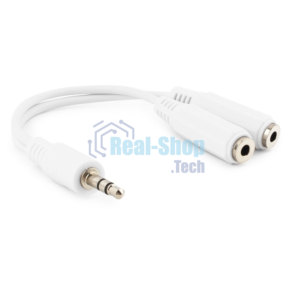 Кабель-разветвитель аудио сигнала Gembird CCA-415W (переходника для наушников) белый