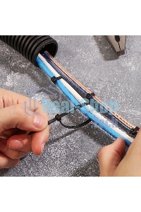 Хомут-стяжкa нейлоновая с тройным замком Rexant 200x3,6 мм, черная, упаковка 100 шт.