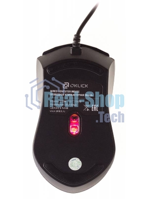 Мышь проводная Oklick 245M черный, 1000 dpi, USB, кнопки - 3