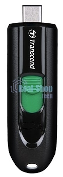 Флешка USB Transcend JetFlash 790C (TS128GJF790C), 128Gb, USB 3.2, R/W 90/60, черный/зеленый