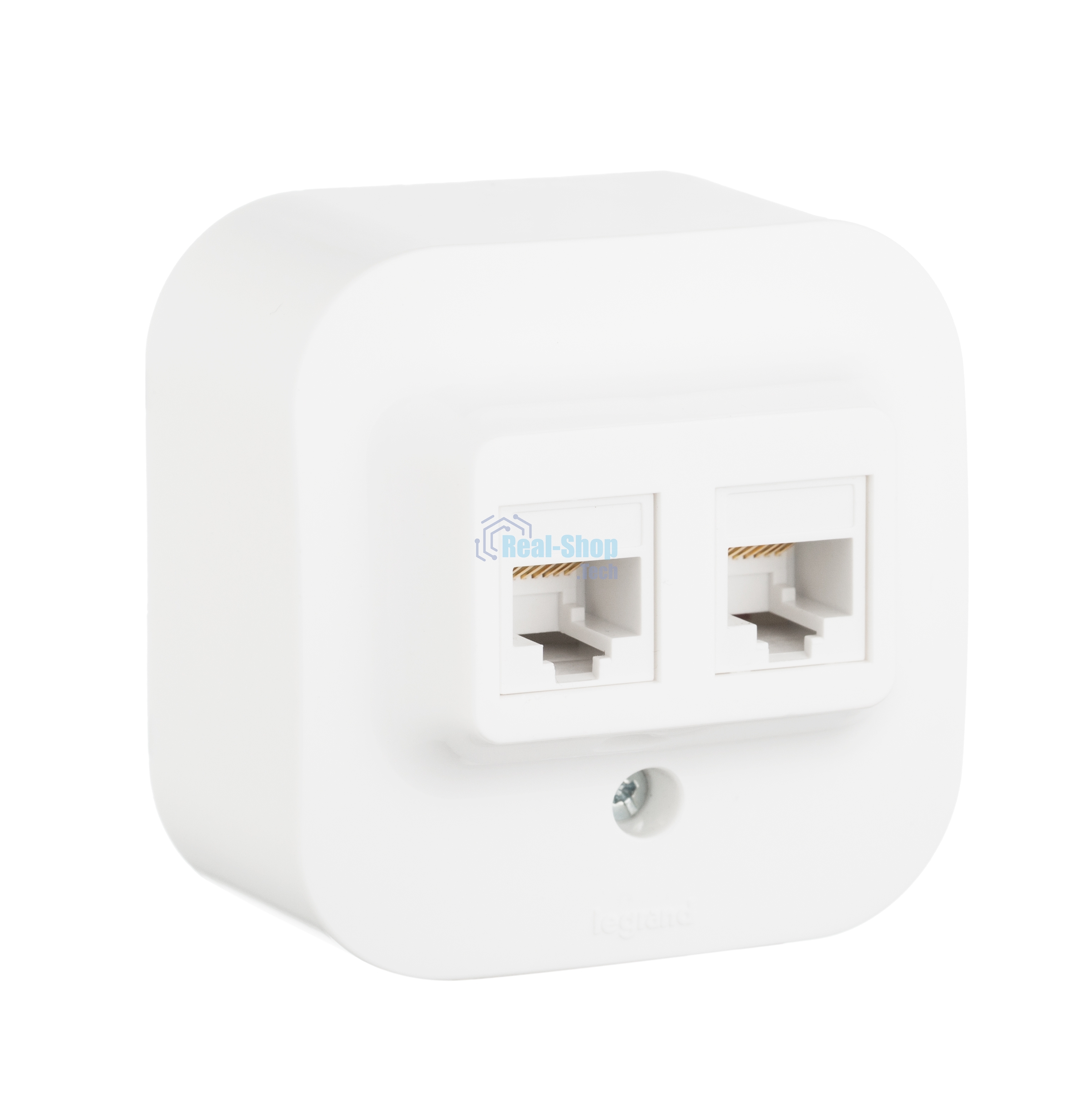 Электроустановочные изделия Legrand 782228 Двойная розетка RJ45 (Белая)