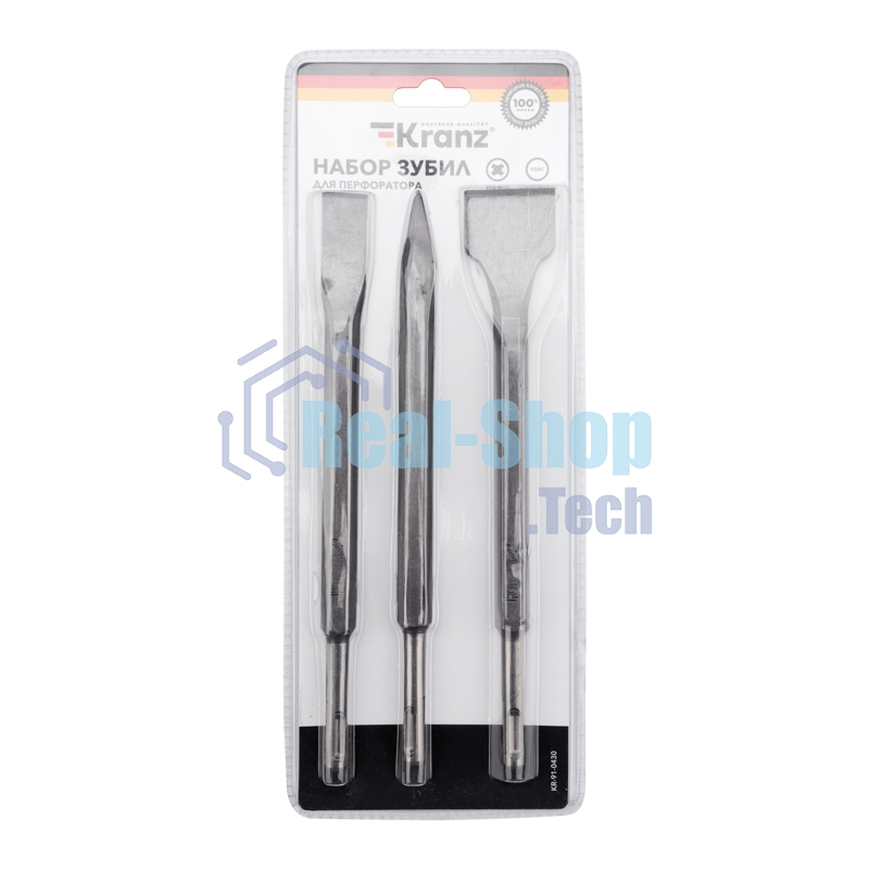 Набор зубил для перфоратора Kranz SDS PLUS, 3 предмета