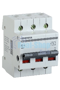 Выключатель нагрузки Iek MNV15-3-063 (мини-рубильник) ВН-32 3Р 63А GENERICA
