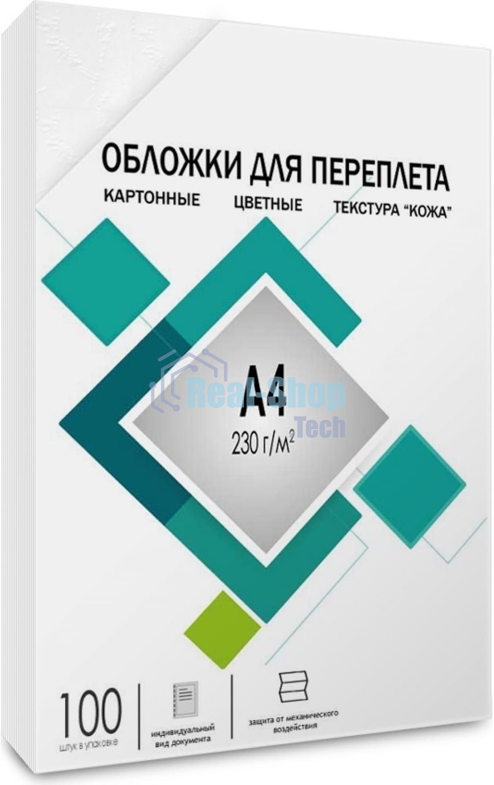 Обложки для переплета Heleos A4 230г/м2 белый (100шт) CCA4W