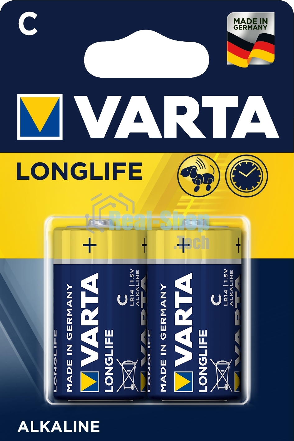 Батарейки VARTA Long Life C блистер 2 04114101412