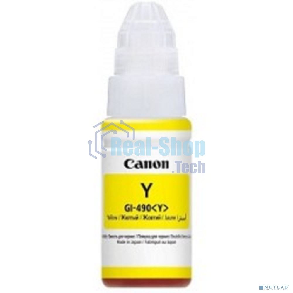 Чернила Canon GI-490Y 0666C001 желтый для Canon Pixma G1400/2400/3400 (70мл)