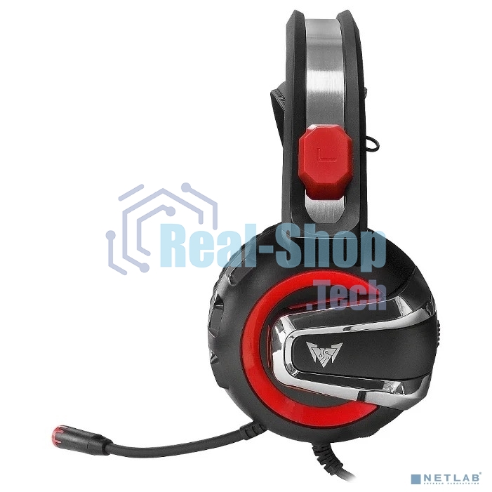 Гарнитура проводная игровая Crown CMGH-3000 черный/красный