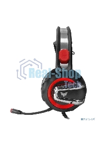 Гарнитура проводная игровая Crown CMGH-3000 черный/красный