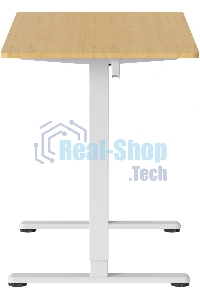 Стол компьютерный Cactus CS-ED-WTBAM столешница бамбук, бежевый, каркас белый