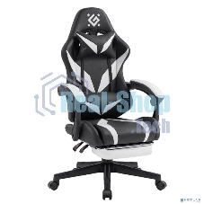 Кресло игровое Defender Aspect черный/белый, класс 4, PU, подножка