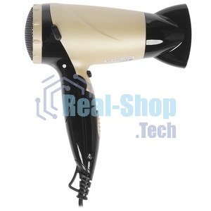 Фен Centek CT-2209 BLG черный/золотой перламутр, 1600 Вт, компактный