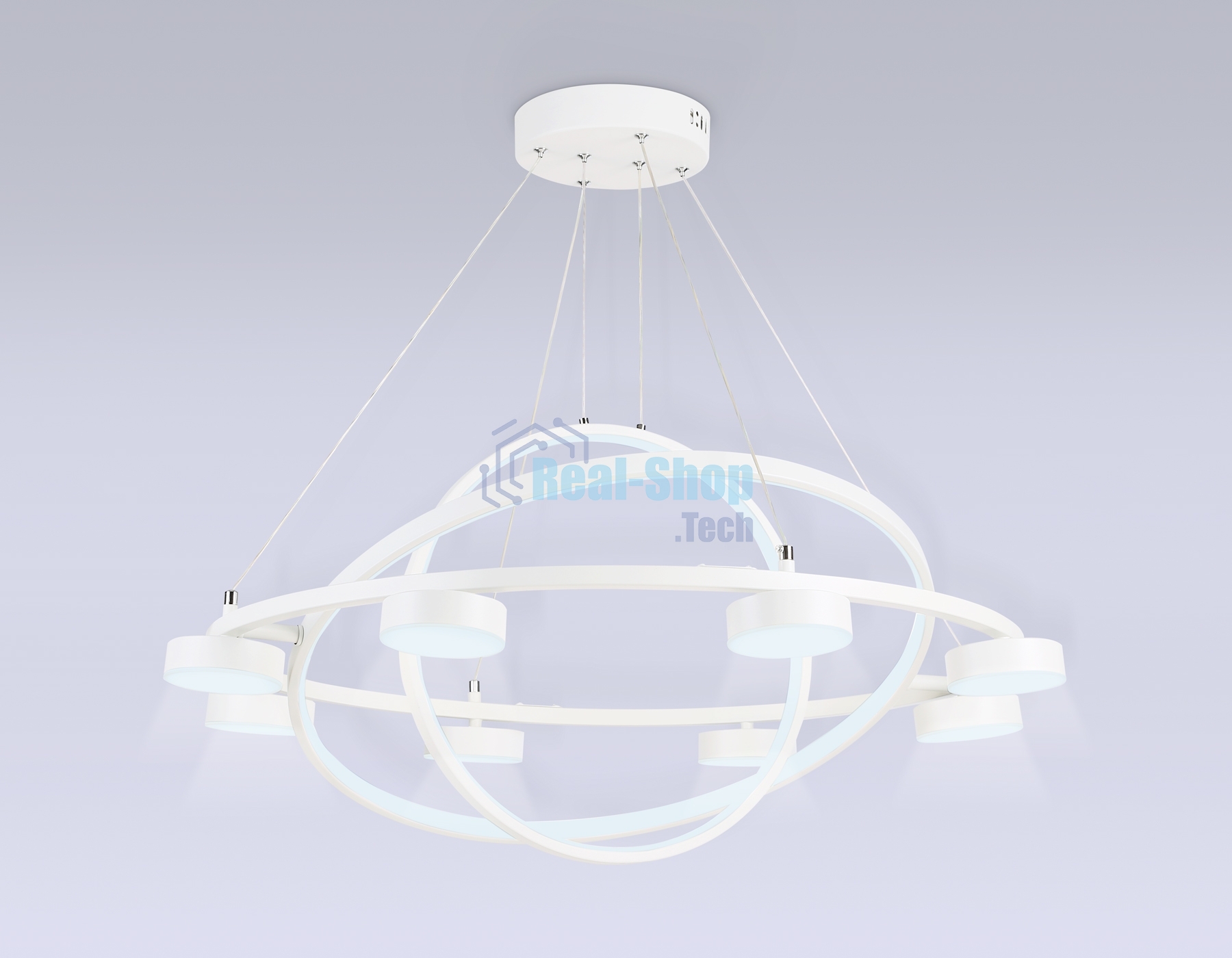 Светильник Ambrella light FL51777/3+8 WH белый 3000K/4200K/6400K 112W D800/580/400*1200 (ПДУ ИК)