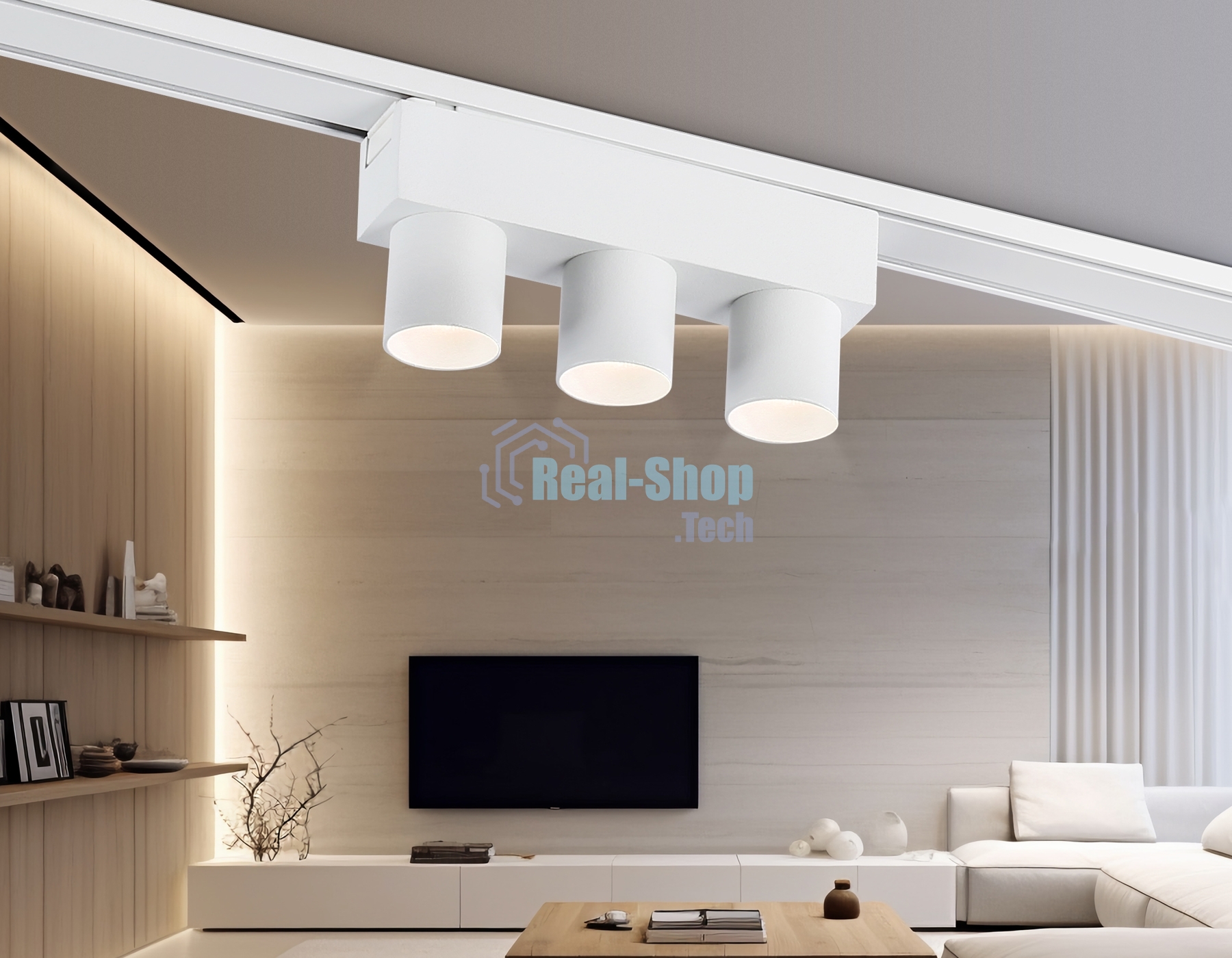 Светильник трековый светодиодный GV1503/3 WH белый IP20 6W 4200K 48V 24° 122*26*55