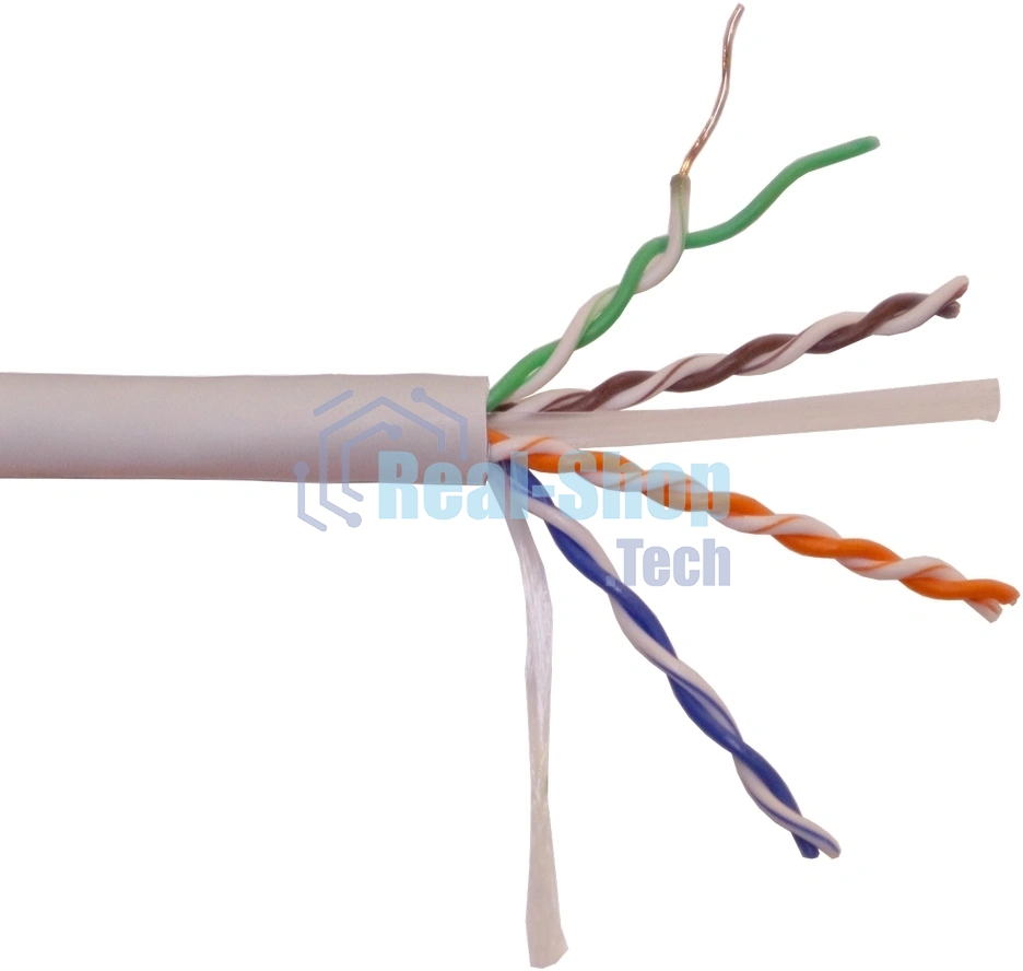 Кабель информационный Lanmaster LAN-6EUTP-HFLT-GY кат.6 UTP 4 пары 23AWG LSZH внутренний 305м серый