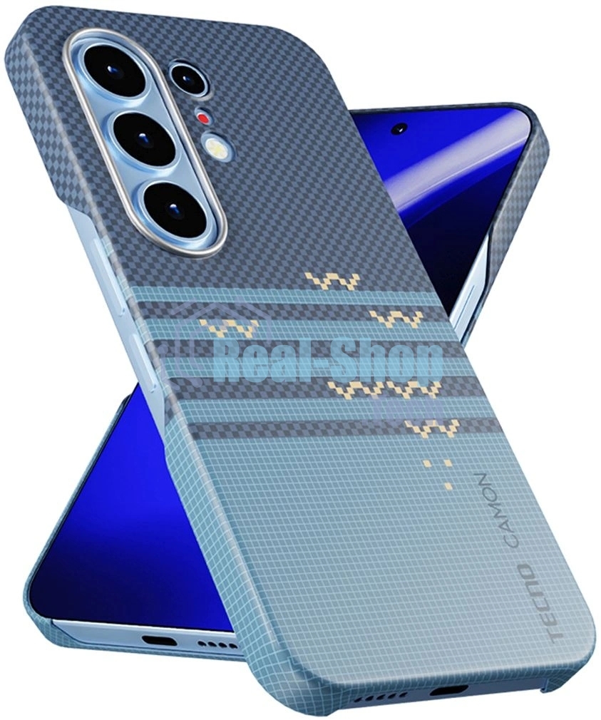 Чехол (клип-кейс) KRUTOFF для Tecno Camon 50 Ultra черный/зеленый (1071710)