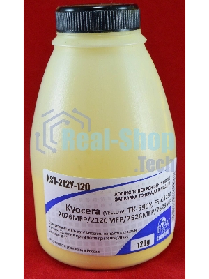 Тонер Kyocera TK-590Y, FS-C5250/2026MFP/2126MFP/2526MFP/2626MF Yellow (фл. 120г) 5K B&W Standart (Tomoegawa) фас России