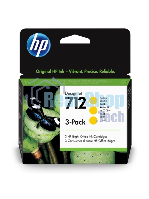 Картридж струйный HP 712 3ED79A желтый x3упак. (29мл) для HP DJ Т230/630