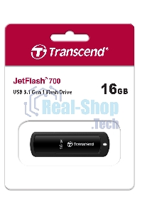 Флешка USB Transcend JetFlash 700 (TS16GJF700), 16Gb, USB 3.0, R/W 70/20, черный