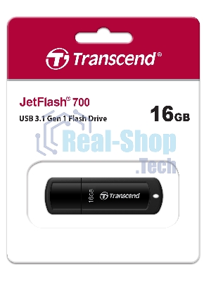 Флешка USB Transcend JetFlash 700 (TS16GJF700), 16Gb, USB 3.0, R/W 70/20, черный