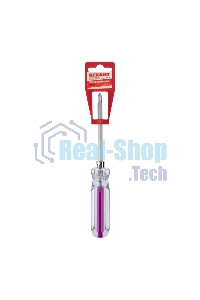 Отверткакомбинированная Rexant, прозрачная рукоятка, двухсторонний стержень 120 мм (крестовая PH 2, шлицевая SL 6 мм)