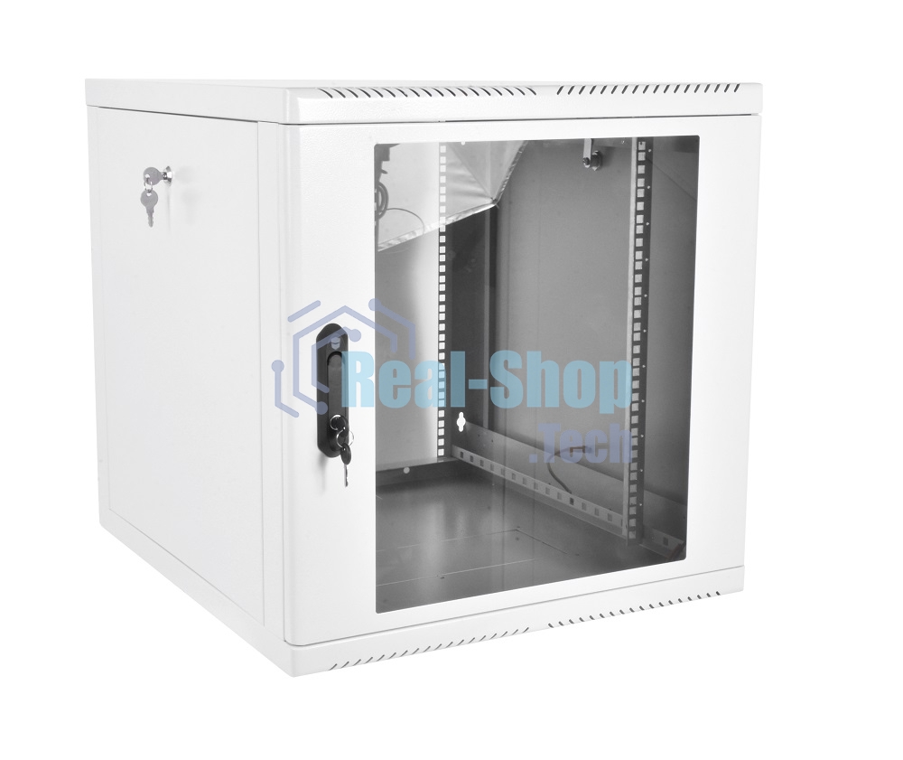 Шкаф телекоммуникационный настенный разборный 12U (600х650), съемные стенки, дверь стекло