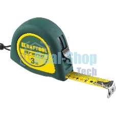 Рулетка KRAFTOOL GRAND 3м/16мм с ударостойким корпусом (ABS) и противоскользящим покрытием