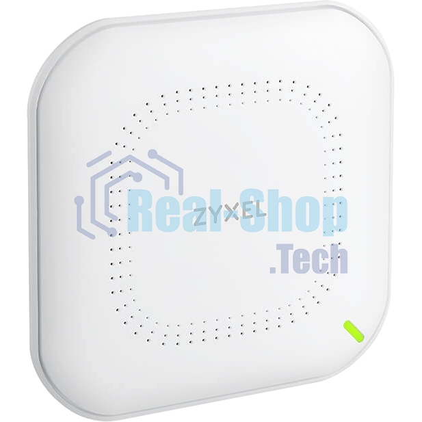 Гибридная точка доступа Zyxel NebulaFlex NWA50AX, WiFi 6, 802.11a/b/g/n/ac/ax (2,4 и 5 ГГц), MU-MIMO, антенны 2x2, до 575+1200 Мбит/с, 1xLAN GE, PoE, без поддержки Captive portal и WPA-Enterprise, защ