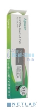 Накопитель SSD Apacer AS2280P4U, 512Gb, PCIe 3.0 x4, M.2 2280, NVMe, R/W 3500/2300