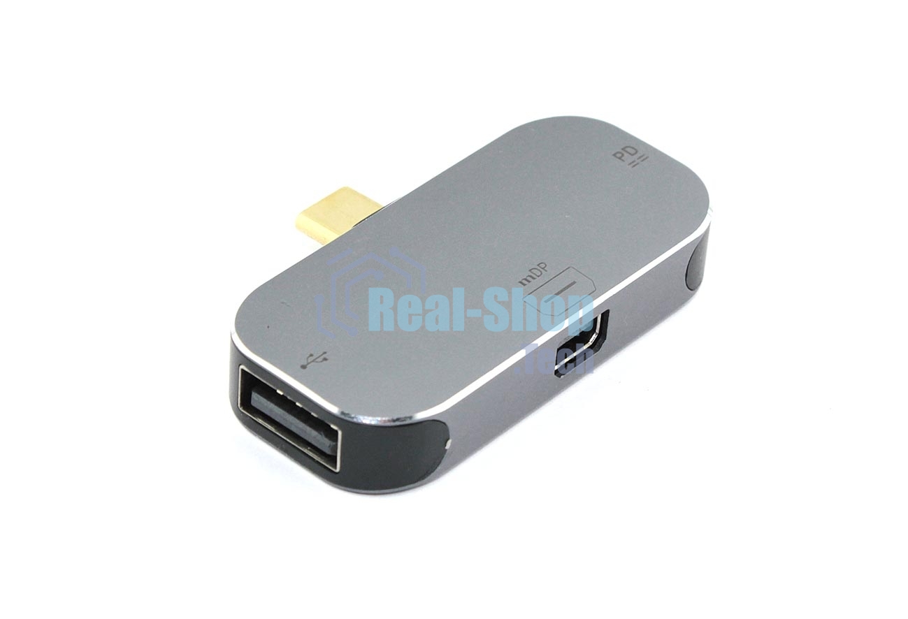 Адаптер Type-C на Mini DisplayPort + USB + PD