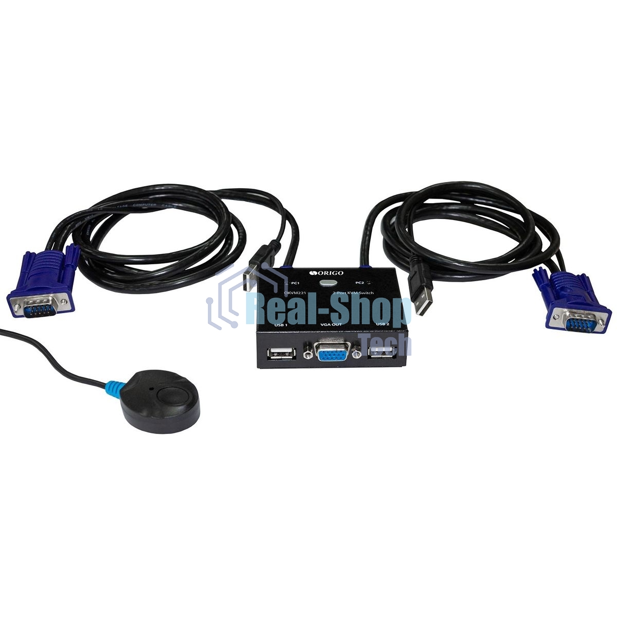 Переключатель KVM 2-портовый ORIGO OKVM221/A1A с портами VGA и USB