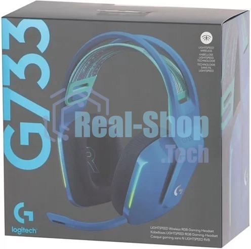 Гарнитура Logitech G733 синий, беспроводная, 2.4 ГГц, до 29 ч, LIGHTSYNC RGB