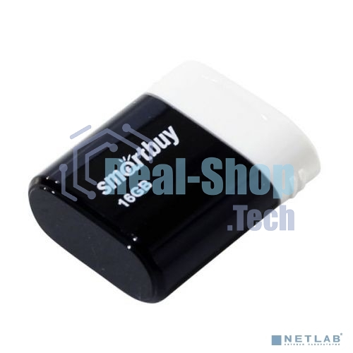Флешка USB SmartBuy LARA black (SB16GBLARA-K), 16Gb, USB 2.0, R/W 15/5, черный/белый
