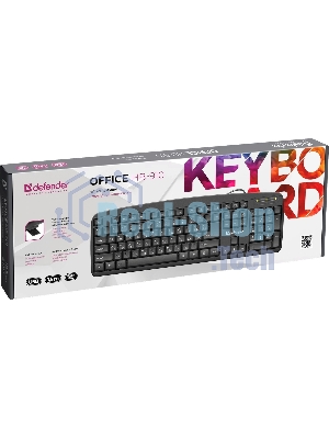 Клавиатура проводная Defender Office HB-910 RU, USB, черный