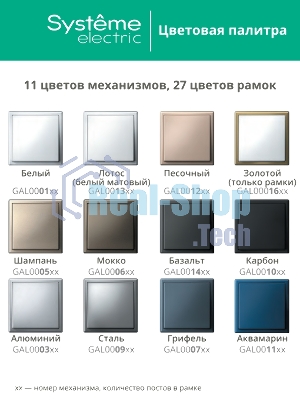 Systeme Electric ArtGallery Pure Матовое органическое стекло Черный Рамка 1-ая
