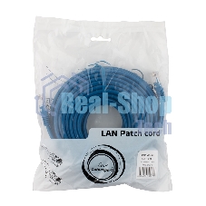Патч-корд UTP Cablexpert PP12-15M/B cat.5e, 15м, литой, многожильный, синий