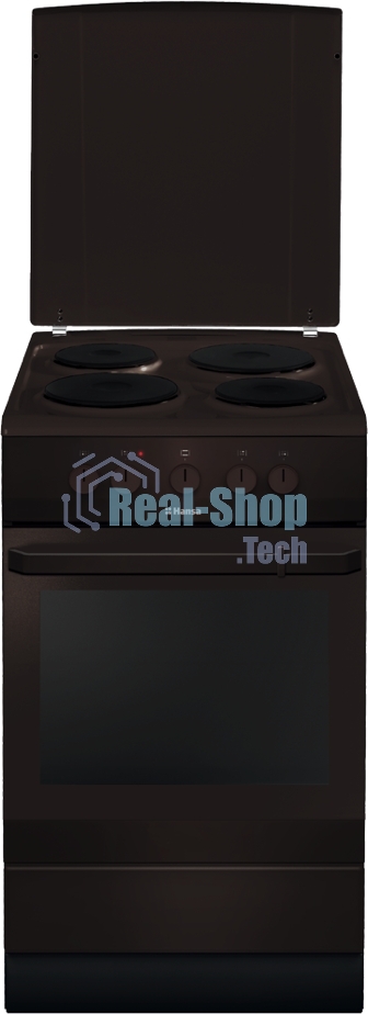 Плита электрическая Hansa FCEB53000 коричневый, конфорок 4 шт, духовка 69 л, 50 см x 85 см x 60 см