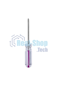 Отверткакомбинированная Rexant, прозрачная рукоятка, двухсторонний стержень 120 мм (крестовая PH 2, шлицевая SL 6 мм)