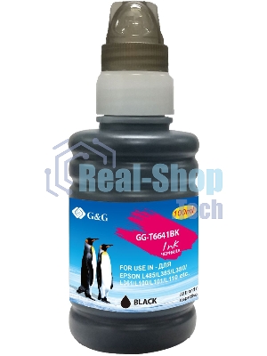 Чернила G&G GG-T6641BK черный100мл для Epson L100, L110, L120, L130, L132, L210, L222