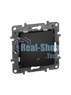 Переключатель с подсветкой, 10AX, антрацит